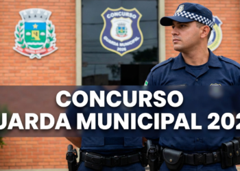 Guarda Municipal 2026 concurso público com dois agentes em frente à sede