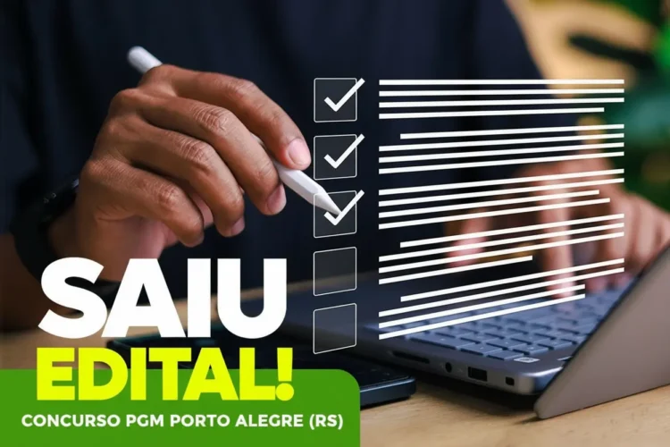 SAIU! Edital PGM Porto Alegre RS traz 20 vagas e salários de R$ 5,3 mil 1 Edital do concurso PGM Porto Alegre RS aberto com vagas para Analista Jurídico e salário de até R$ 5,3 mil.