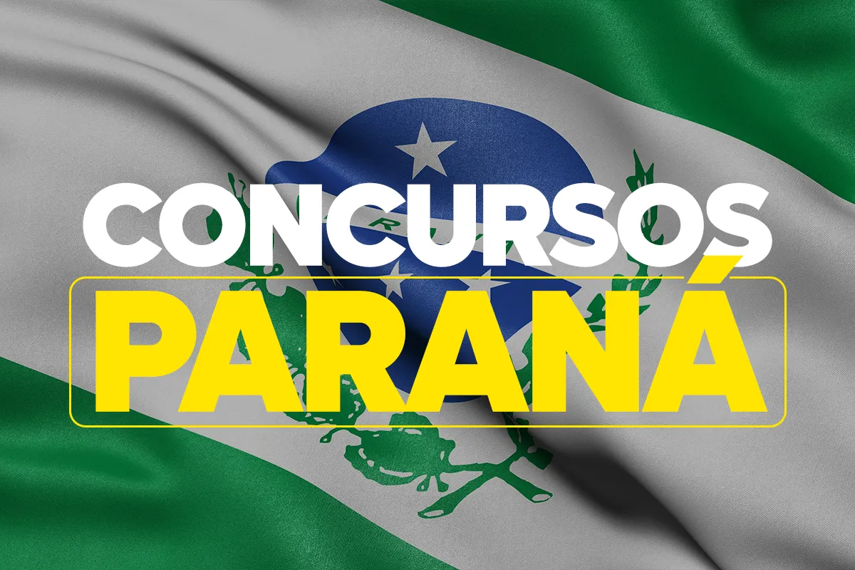 Concurso no Paraná: edital com vagas para Farmacêutico, Enfermeiro, Fisioterapeuta e outros cargos encerra inscrições em breve 2 Bandeira do Paraná ilustrando concurso da Prefeitura de Araucária com prazo final de inscrição em março.
