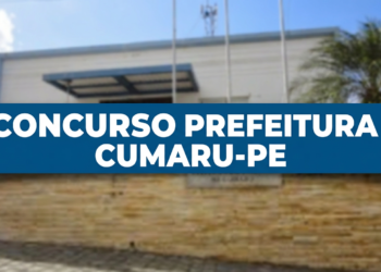 Prédio da Prefeitura de Cumaru-PE com fachada clara e céu azul ao fundo