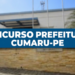 Prédio da Prefeitura de Cumaru-PE com fachada clara e céu azul ao fundo